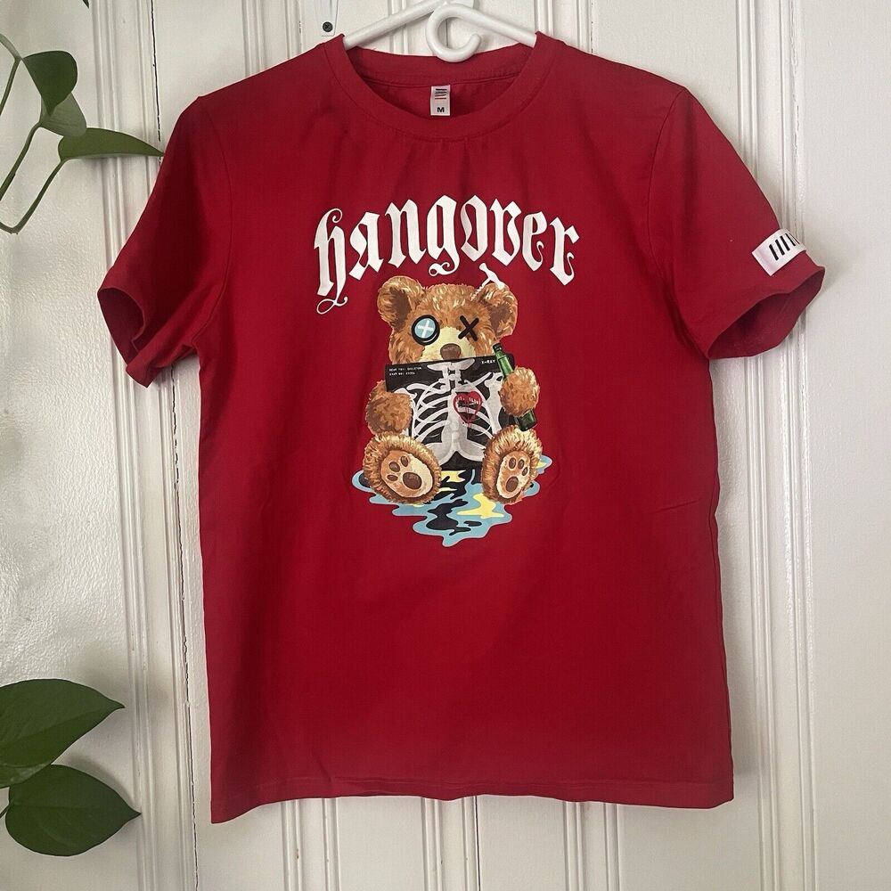 Fifth Loop Men’s Red Hangover Short Sleeve  Crew Neck Tee Shirt Size M